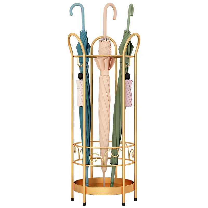 Factory umbrella holder stand support OEM OR ODM gold Roundness umbrella stand and top quality umbrella stand for hotel