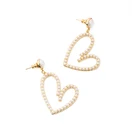 Pearls Earrings Latest Design Superior Quality Fashion Heart-shaped Pearls Drop Earrings