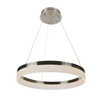 Brushed LED Brushed Nickel Finish Pendant Hanging Lighting Lobby Drop Lamp Living Room Pendant Chandelier Lighting