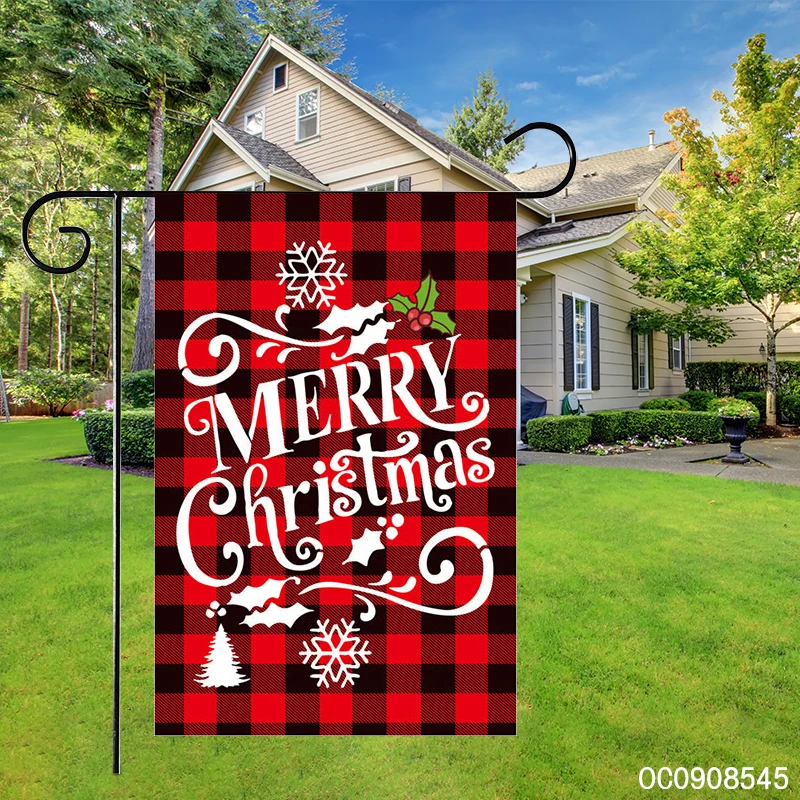 Garden flag hanging christmas decoration supplies outdoor ornaments luxury