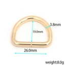D Ring Ring New Design Hardware Accessories 20mm Brass D Ring For Handbag