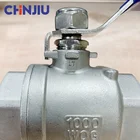 Valves Gas Full Port Ball Valve Ss304 Heavy Duty For Water Oil And Gas 1'' NPT 2-pc 1000wog 2 Piece Threaded Ball Valve