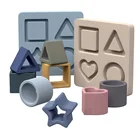 Toy New Arrival Silicone Geometry Stacking Toy Baby Educational Stacker Toy