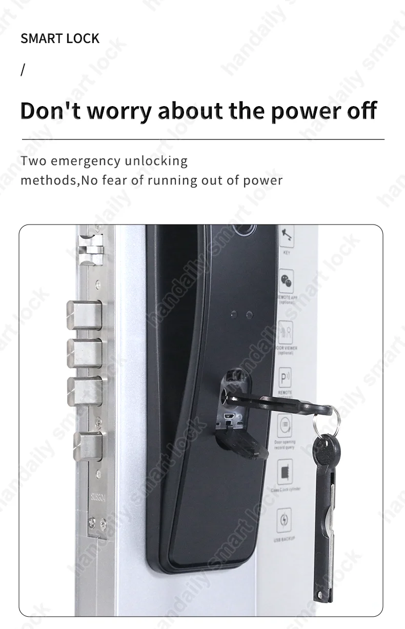 electric digital biometricfingerprint lock wifi door tuya keyless door lock with 3d face recognition access smart door lock k36-7