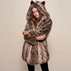 Coat Long Winter Ladies Fashion Fur Coat Women Hooded Long Puffer Jacket