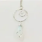 Jade Natural Jade Obsidian Agate Irregular Rough Stone Tree Pendant Necklace