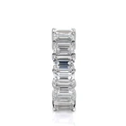 Ring Eternity Rings Custom Jewelry Diamond Silver Gold Plated Emerald Cut Ring Moissanite Eternity Ring