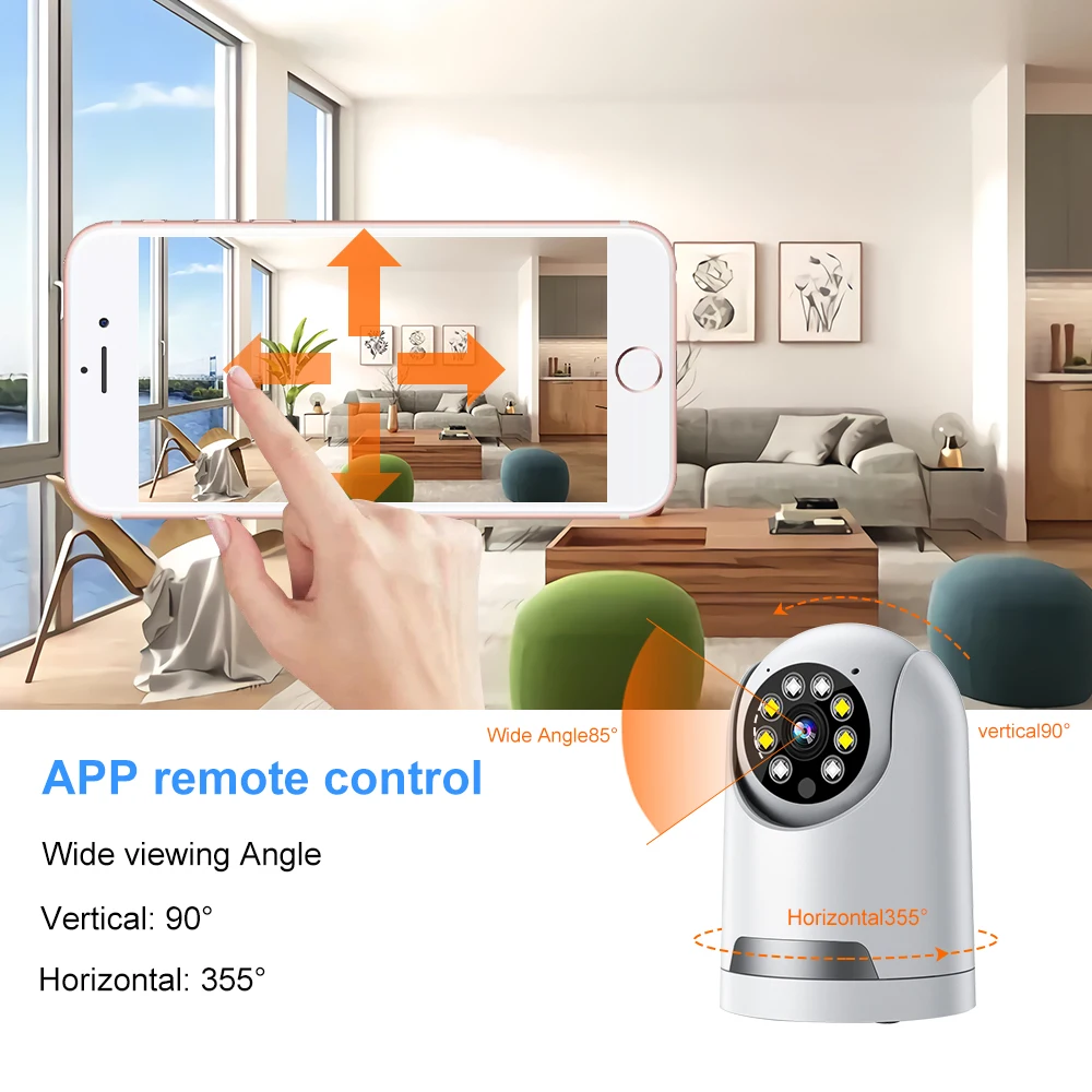 V380 APP 1080p Smart Camera 2k Hd Wifi Night Vision 2mp Ip Camera Ai Tracking Baby Security Monitor 300w 2k Network Wifi Camera