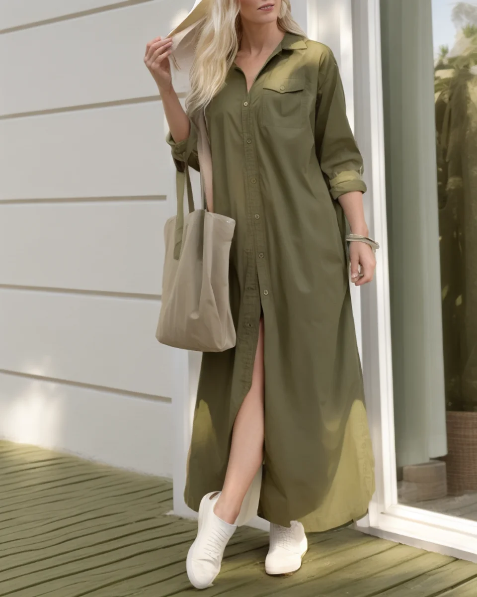 Women Denim Shirt Dresses Long Sleeve Distressed Jean Dress Button Down Casual Tunic Top details