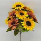 Chrysanthemum Artificial Flowers X14 Simulation Sunflower Chrysanthemum For Autumn Items