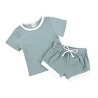 Children Clothes FYB Children Summer Half Sleeves Pajamas Sets Infant Pink Sleepwear Baby Clothes
