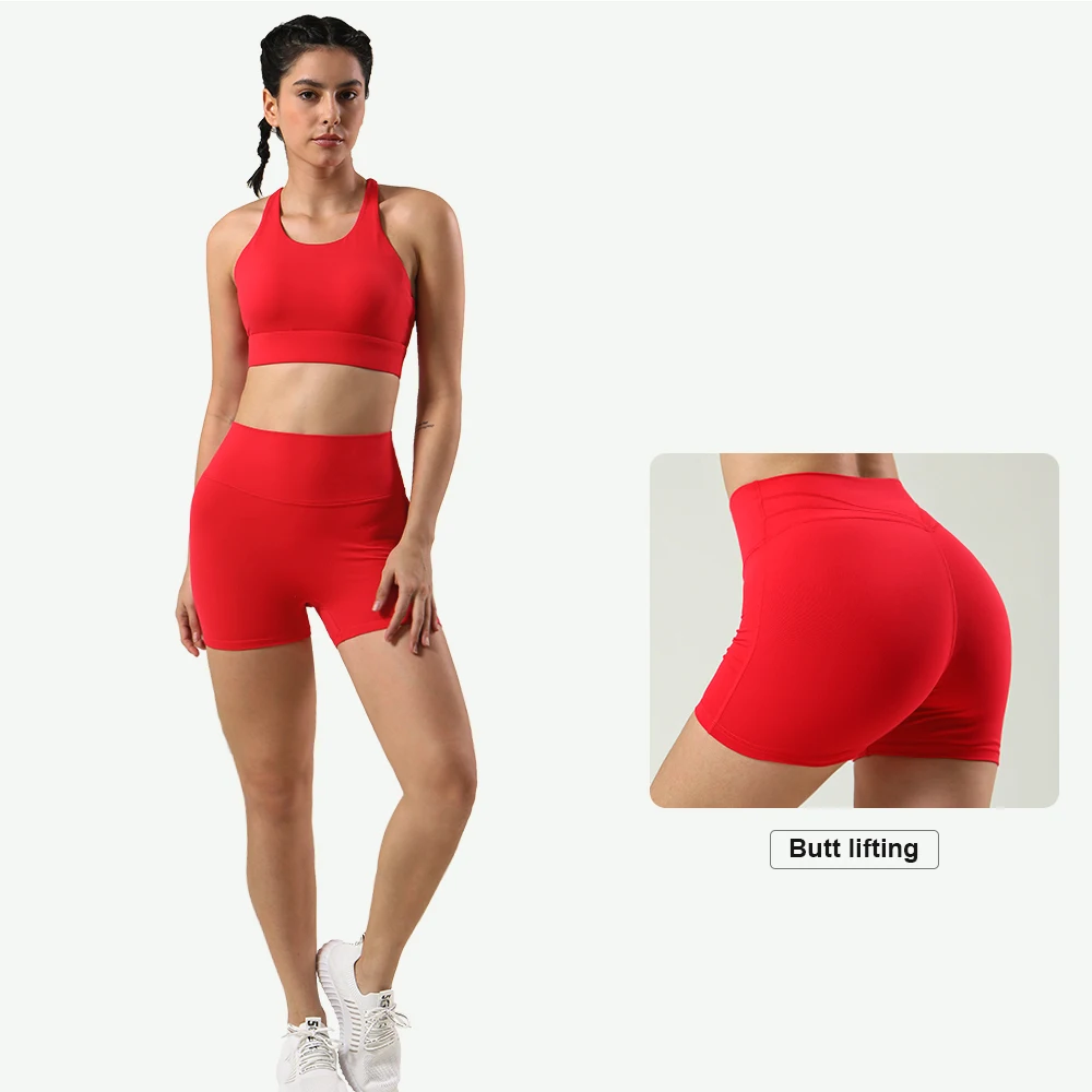 seamless yoga wear 2022 active set sport bras gym clothing sportswear yoga shorts women set