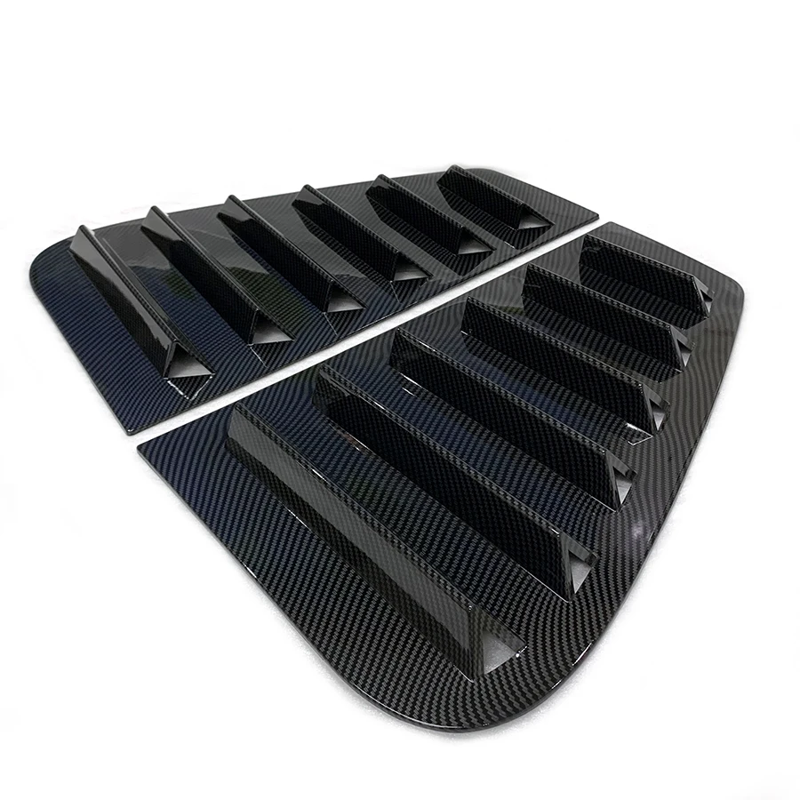 product auto exterior accessories abs carbon fiber rear windows louvers for volkswagen vw golf 4 vent scoop cover trim window blinds-7