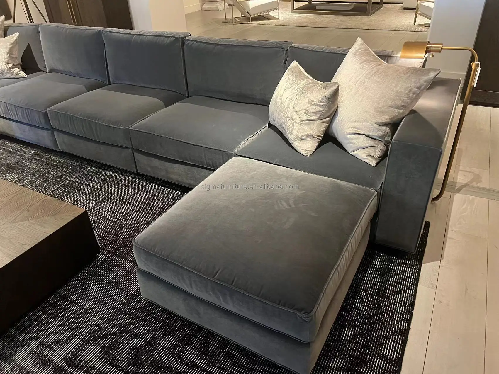 Leather Sofa Set Living Room Furniture Modular Right Arm Chaise Sectional