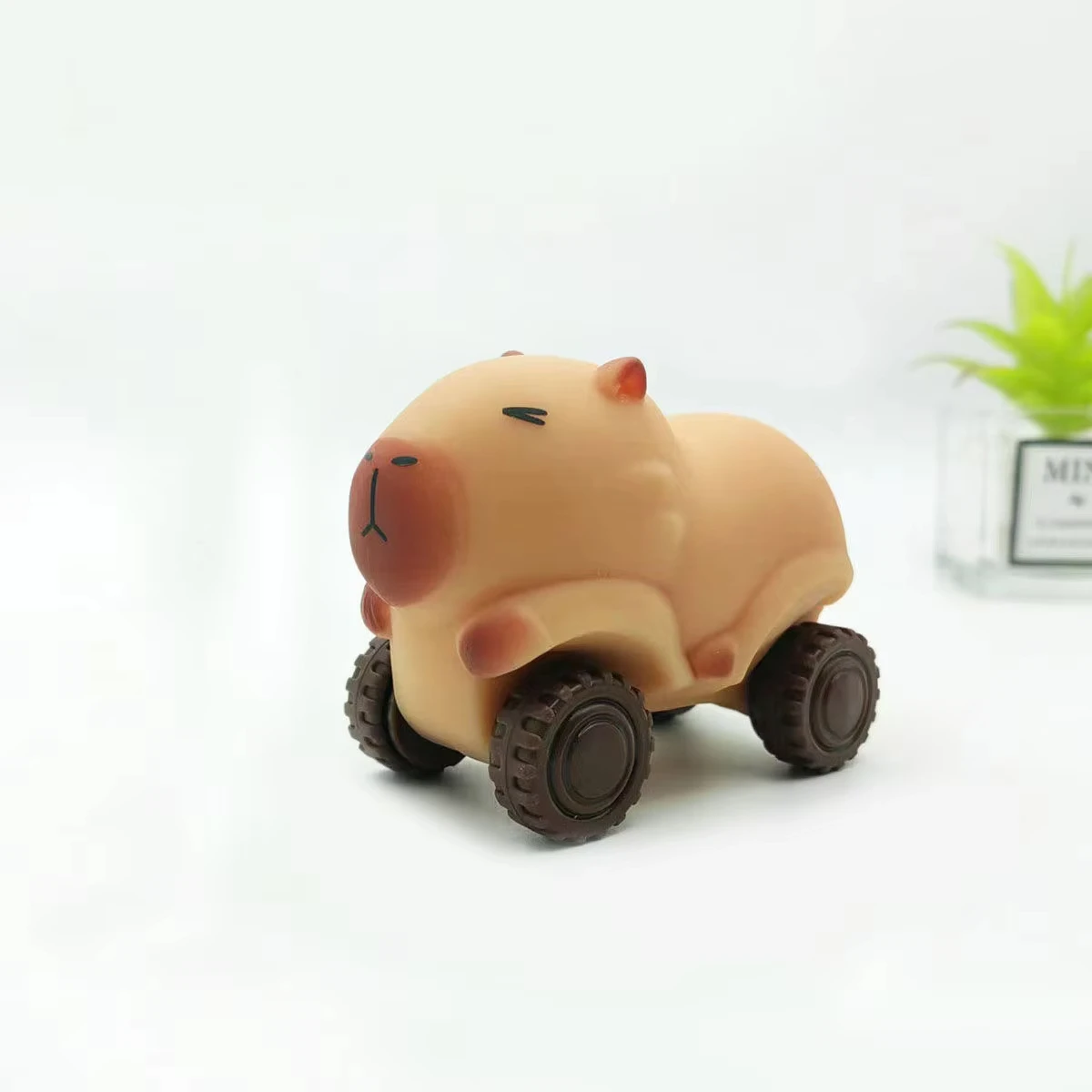 Wholesale Cheap Price Pulling and tugging Mini Car Cute TPR Stress Relief Caviidae Animal Vehicle Toys  Fidget Decompress Toy