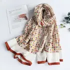 Cotton 2021 New Design Alphabetic Printed Cotton And Linen Shawl Custom Muslim Scarf For Women