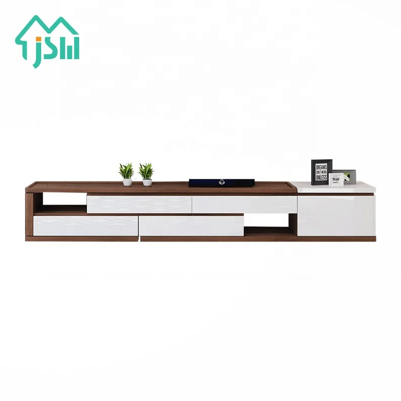 Extendable  Customized Modern Furniture tv unit stand  Wood  Living Room Coffee Table Set TV Table