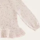 Cotton Knitted Sweater Kids Nature Cotton Fleck Knitted Sweater Speckled Ruffles Bottom Kids Girl Sprinkle Sweater