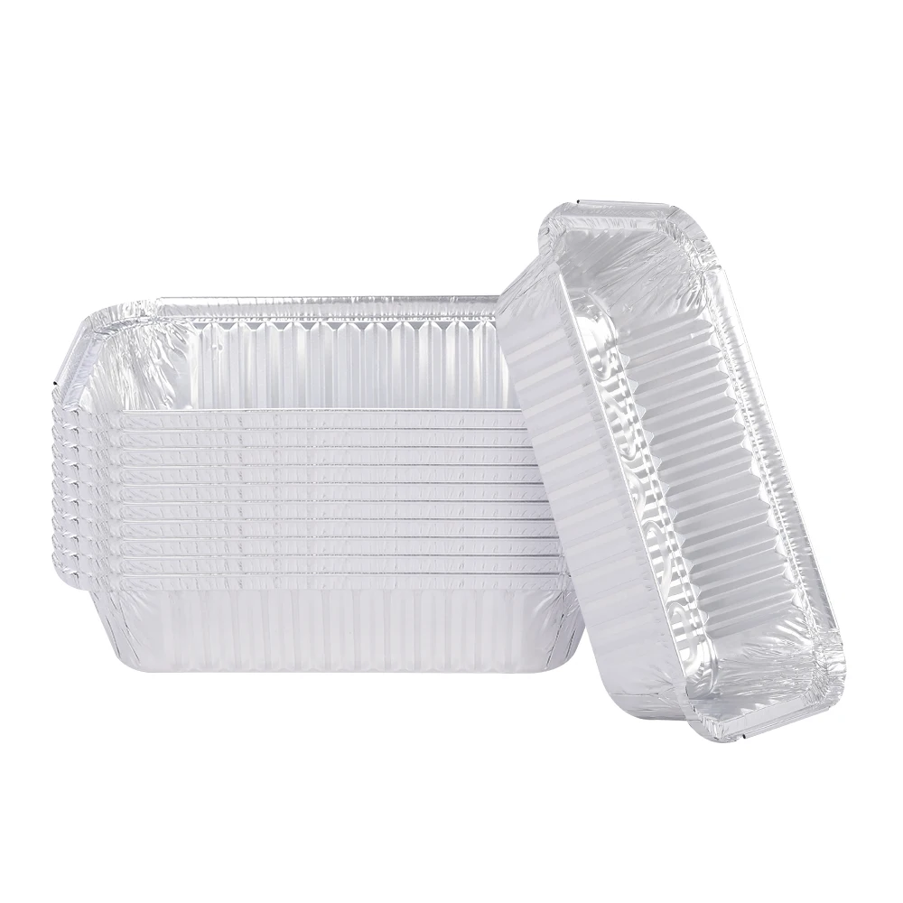 product tia ca51 portable 8 inch square box takeaway container set for food storage 4 section aluminium foil container-2