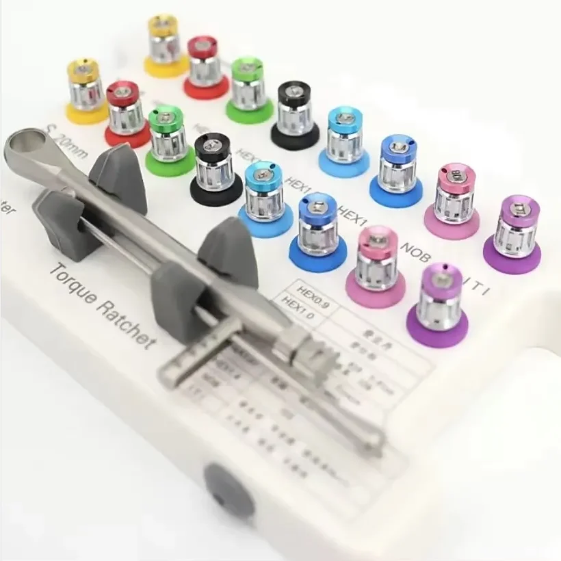 Torque Wrench Prosthetic Kit Torque Wrench Ratchet 16 Hex Drivers