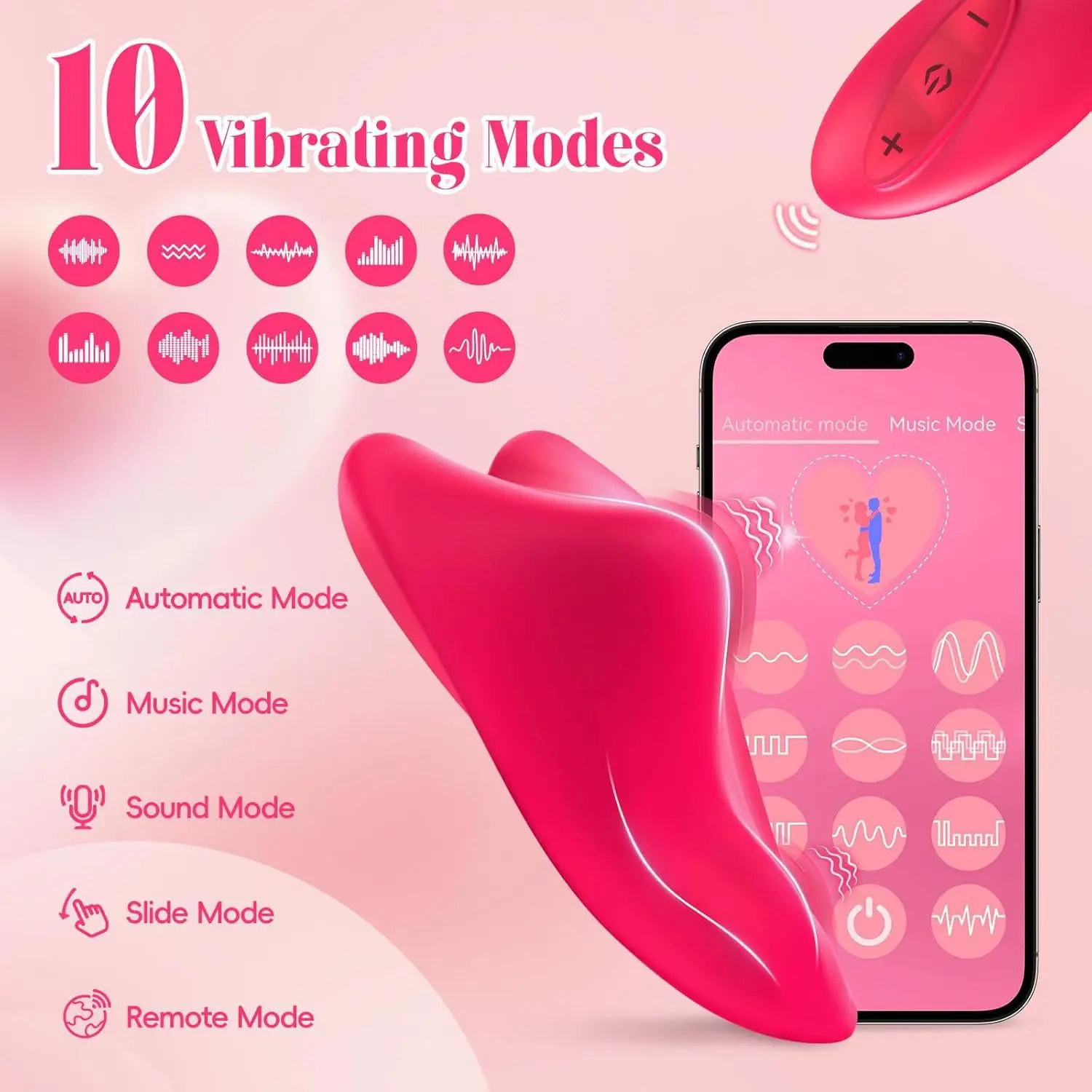 Mini-vibrateur à œufs sans fil contrôlé par l'application Jouets à porter longue distance pour couples