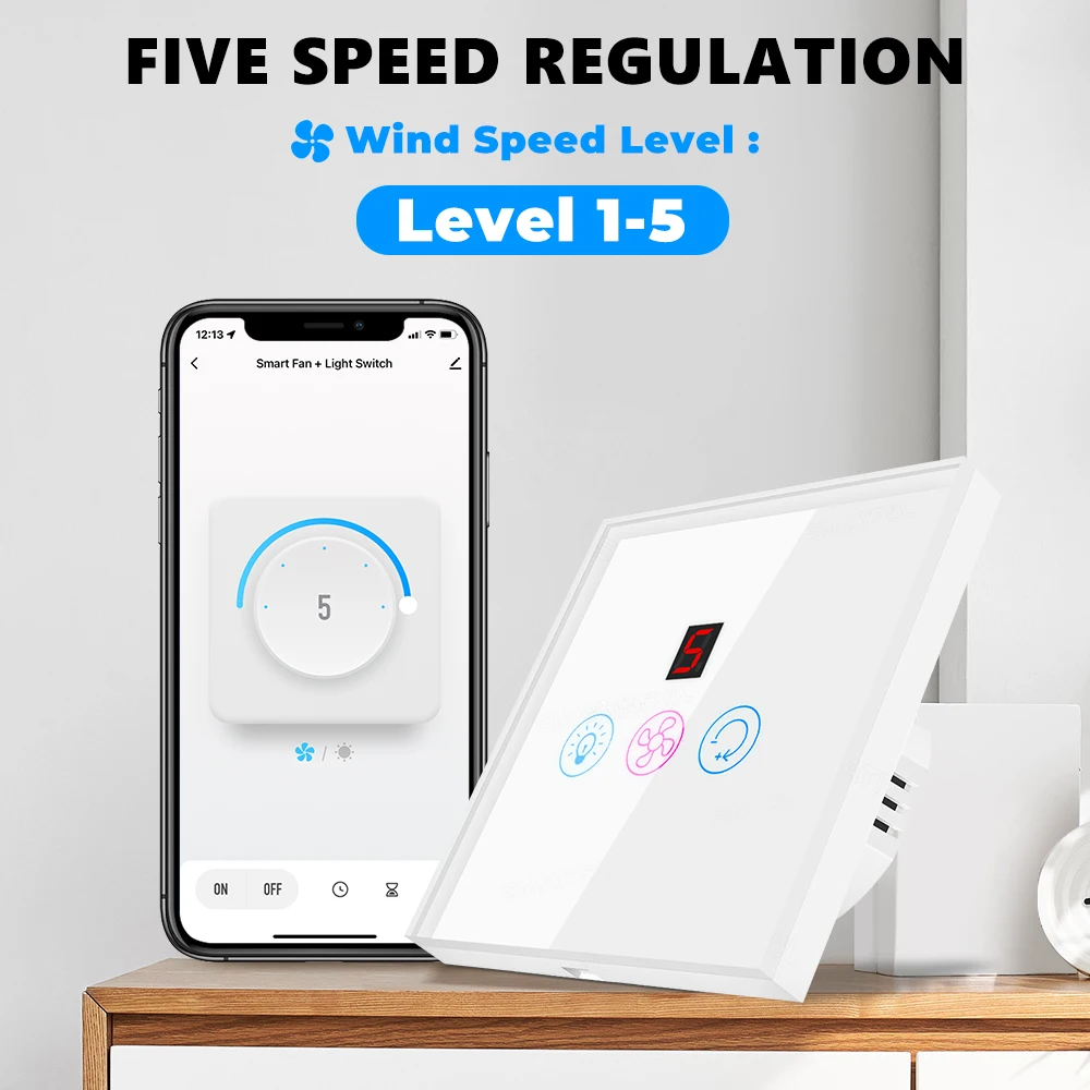 Speed Wifi Touch Fan, SZMYQ, Wall - detail 6