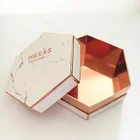 Gift Box Candle Packaging Marble Cardboard Hexagon Shape Paper Gift Box