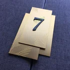 Plate Brass Door YIYAO Name Plate Brass Door Number Engraved House Sign