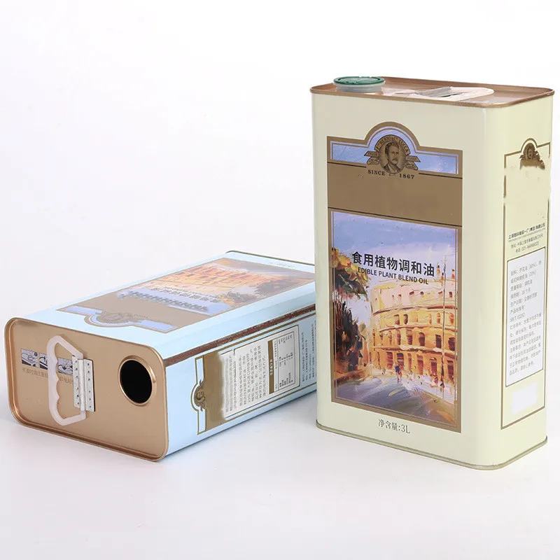 1L Capacity Empty Metal Oil Container with 0.23mm Thickness and 25-30 Days Delivery