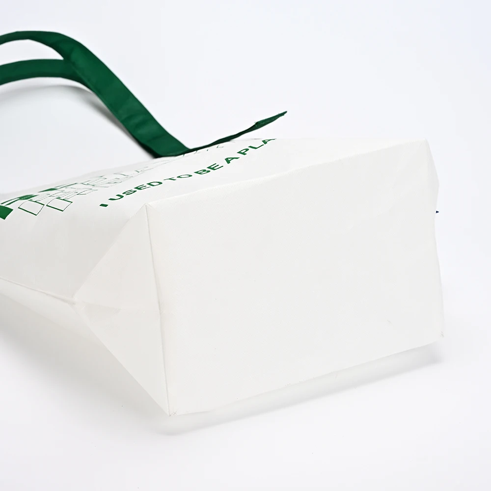 Reusable RPET Tote Bags Eco Friendly Waterproof RPET Shopping Bag Recyclable Laminated RPET Bag supplier