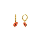 Earrings ROXI Fashion Summer New Trend S925 Sterling Silver Cute Fruit Animal Pendant Hoop Earrings