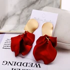 Earrings Earrings New Metal Earrings Creative Simple Red Rose Petal Earrings Wholesale Retro Ear Jewelry