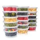 Food Food Disposable Plastic Container Round Microwave Takeaway Disposable Plastic Food Storage Container With Lid