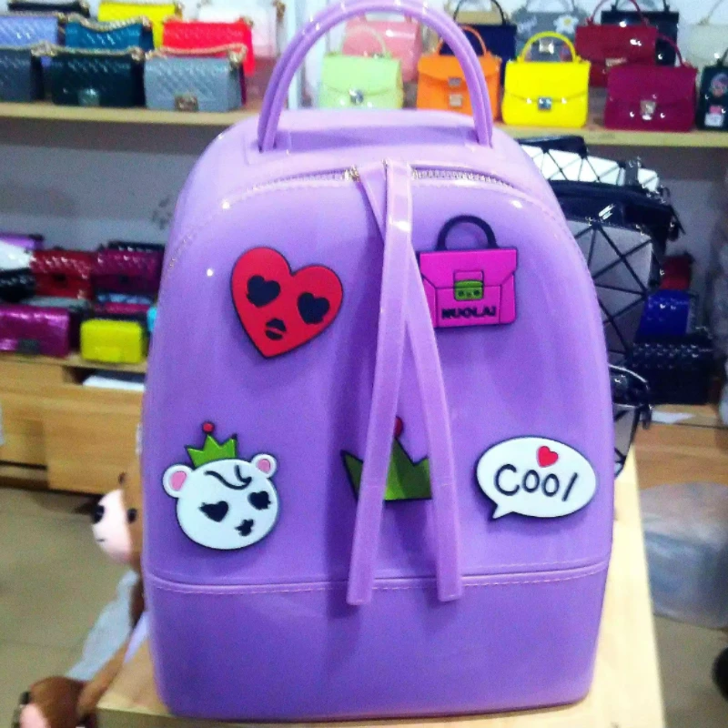 3D Cartoon Pre School Backpack Kids Waterproof PVC Jelly Softback Children Portable Lunch Bag