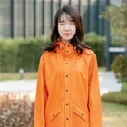 Womens Jacket Waterproof Manufacturer Custom Polyester Long Womens Rain Jacket Waterproof