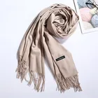 Long pure italian custom printing wool women cashmere scarf