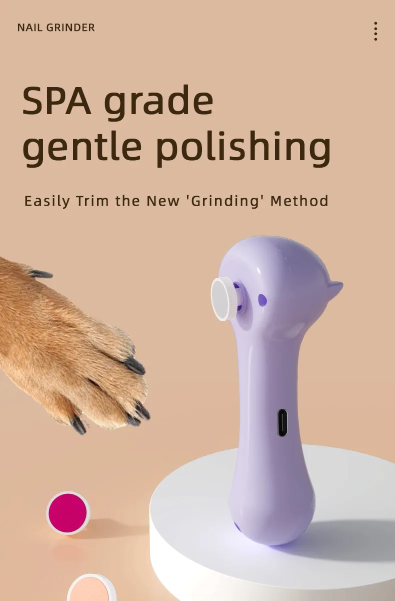 Wholesale New USB Rechargeable Pet Nail Grinder Safe to Use for Dogs and Cats Pet Supplies supplier