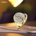 Jewelry Zircon Ring Couple Matching Ring Engagement Jewelry Tribe Unique Inlaid Zircon Crystal Fashion Ring
