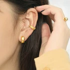 Hoop Earrings Earrings Pure Silver Gold Vermeil Hoop Stud Earrings