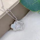 Silver Pendant Silver Romantic Women Jewelry Silver Pendant Necklace 4 Leaf Clover Silver Pendant Necklace With Zircon