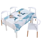 Table Cloth Plant Printed Dining Room Cotton Linen Round Tablecloth Printed Table Cloth Covers Home Bedroom Decor