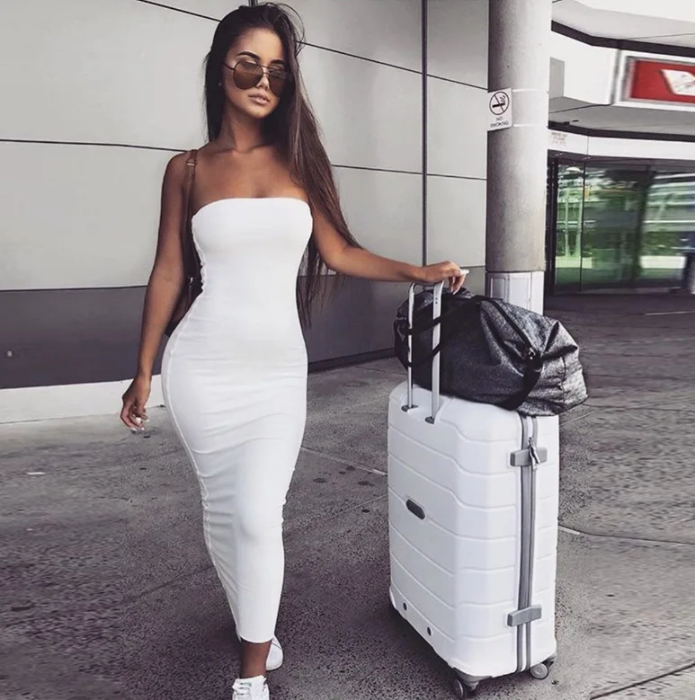 2022 Summer Strapless Long Bodycon Fat 