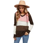 Knitted Wholesale Plain Long Sleeves Pullover Knit Crochet Stripe V Neck Oversized Sweater For Woman 2021