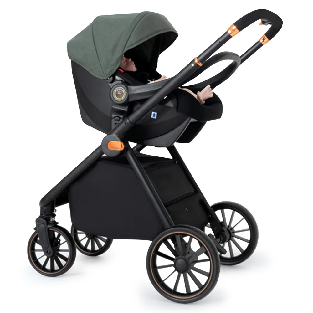 Coches Para Bebes. Baby Car Seat And Strollers Baby Carriage Luxury Big Wheels Foldable Baby Stroller 3 In 1 With Car Seat