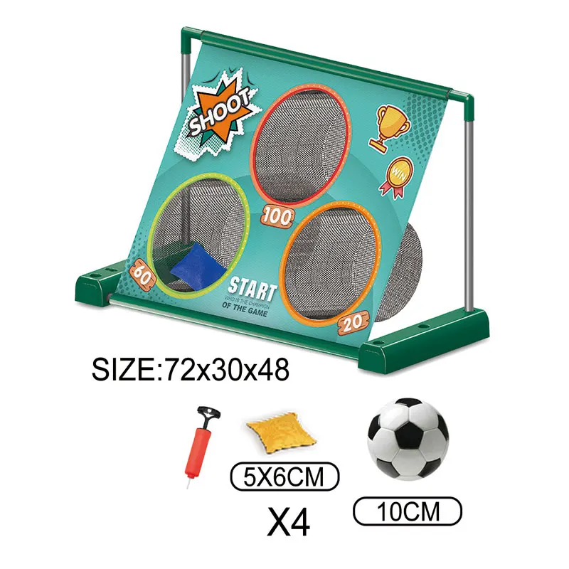 EPT New Arrival Hot Selling 2 In 1 Outdoor Kids Sports Toys Toss Game With Sand Bag Portable Football Goal Gate Toy