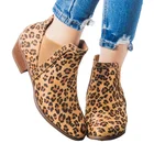 Leopard Print Heel Good Selling Type Low Neck Custom Made Leopard Print High Heel Boot Canadian Winter Boot