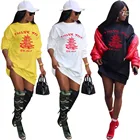 Long Dresses D2214 New Arrivals 2021 Fashion Winter Sexy Letter Print Fall Long Sleeve Women Casual Dresses