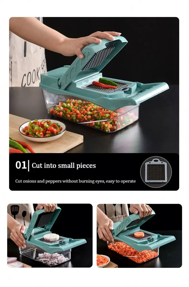 Kitchen Accessories Multifunctional Vegetable Cutter Manual 15 In 1 Slicer Online Plastic Fruit Potato Peeler Vegetable Chopper