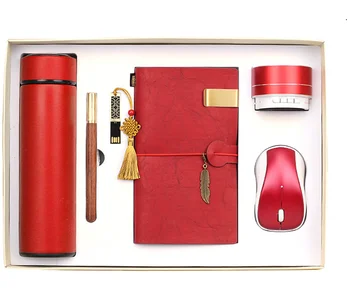 2022 New Trend 6 in 1 Electronic gadget pen and pencil gift sets corporate gift set luxury promotional mug ceramic gift set