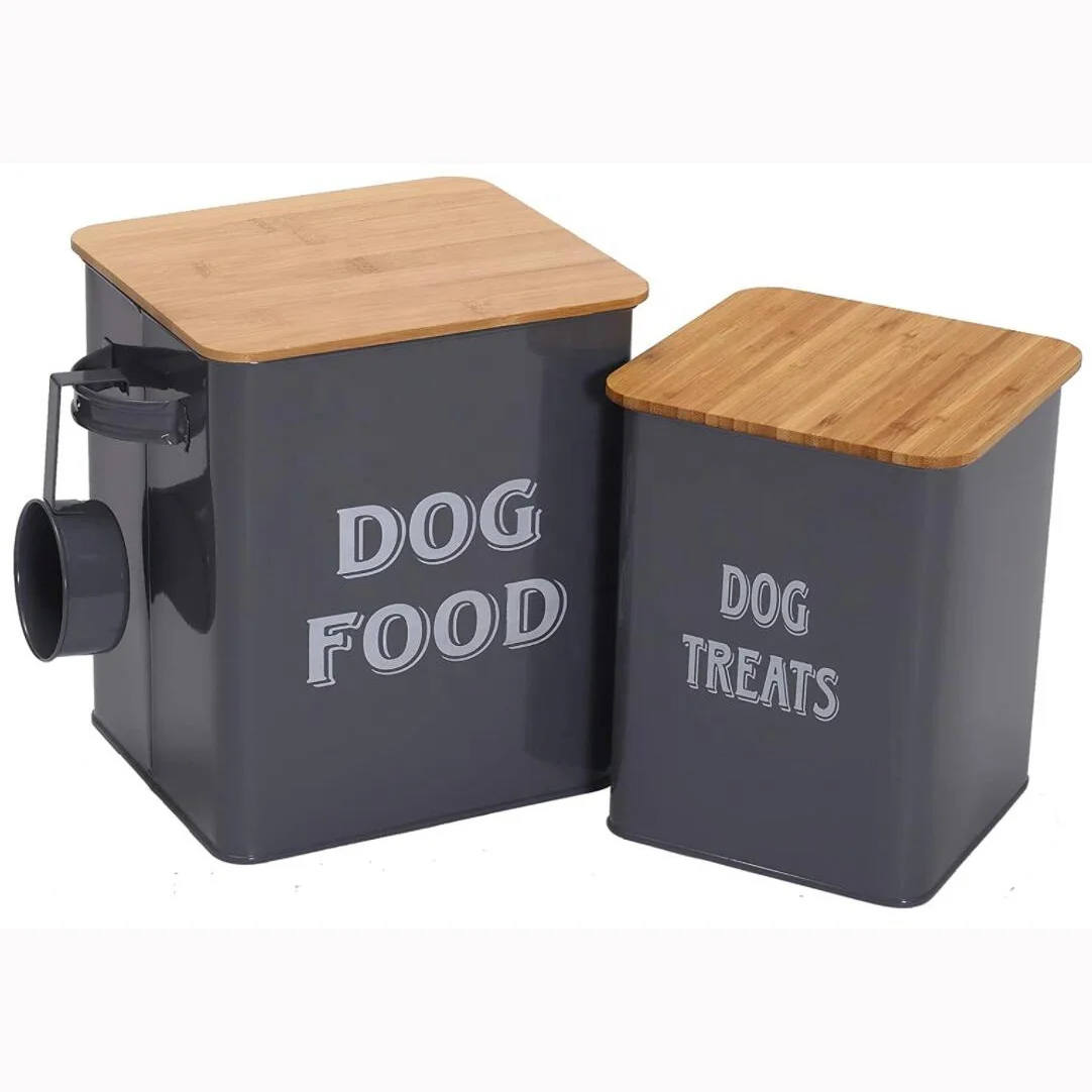 metal dog food container